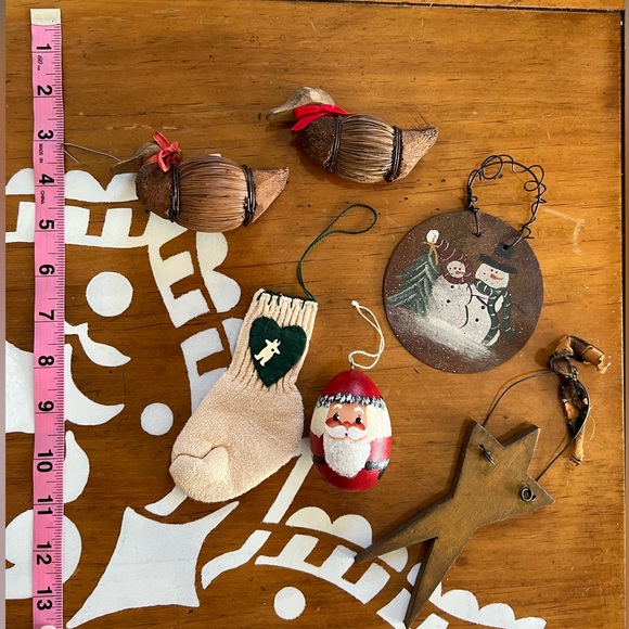 Ornament Lot (6) Vintage- Primitive- Rustic 🎄 - Picture 2 of 9